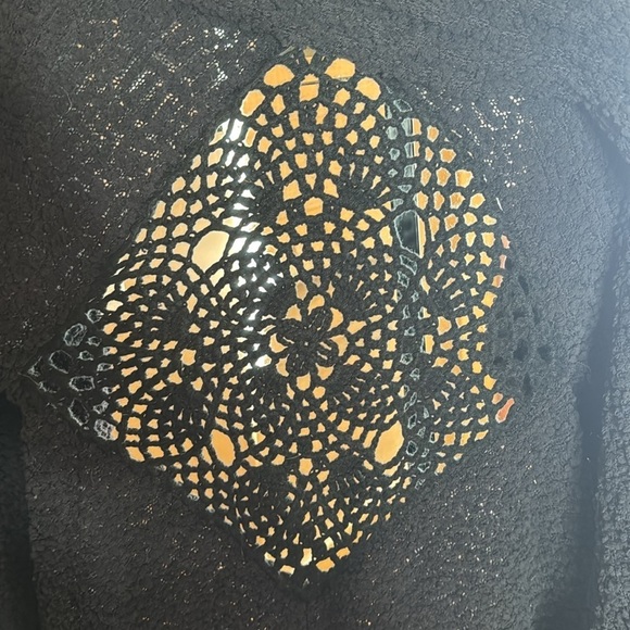 Dolce Cabo Black Chenille Knit Cardigan Size XL - Picture 7 of 7